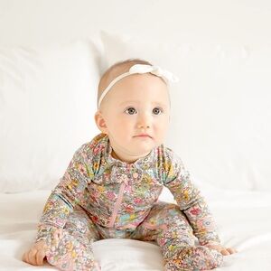 Vaenait Baby Bamboo Floral Zip Footie 12 Months